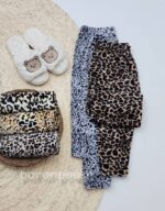 شلوار مخمل پلنگی