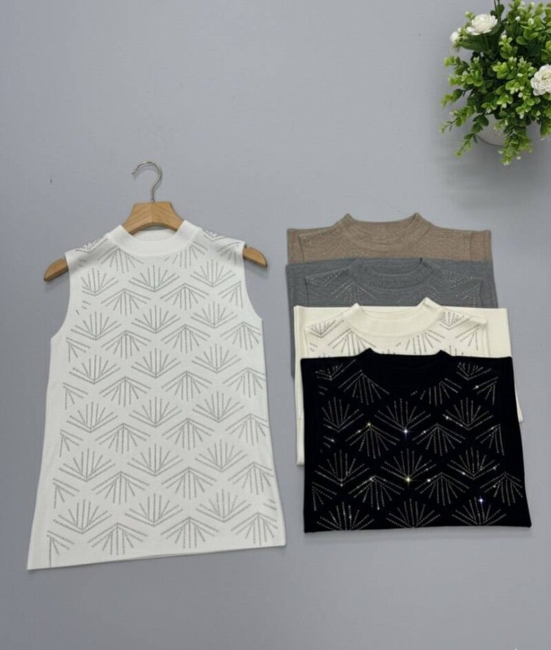 تاپ نگین کار شده طرح 2 - Image 5